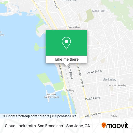 Mapa de Cloud Locksmith