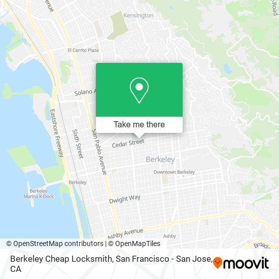 Berkeley Cheap Locksmith map