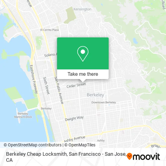 Mapa de Berkeley Cheap Locksmith