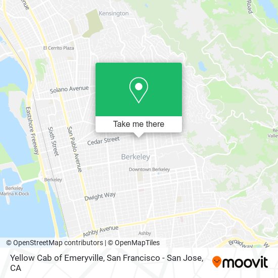 Yellow Cab of Emeryville map