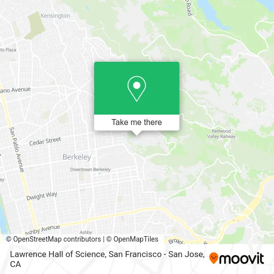 Mapa de Lawrence Hall of Science