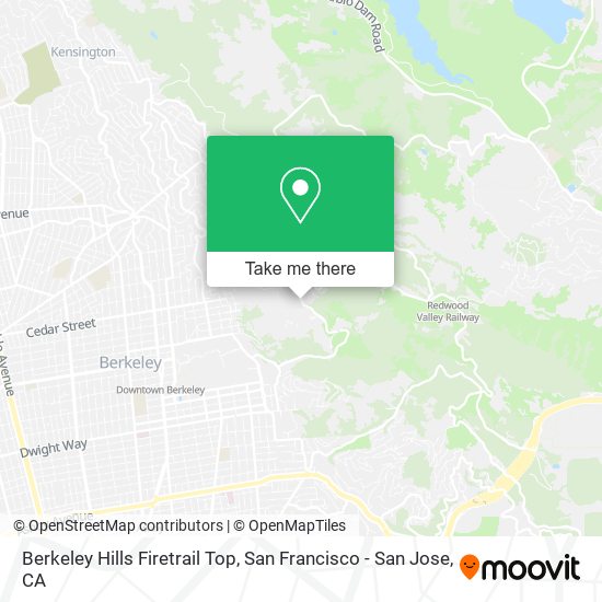Mapa de Berkeley Hills Firetrail Top