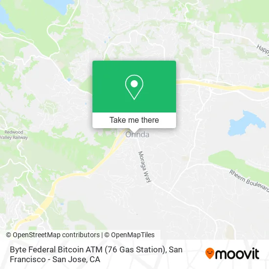 Byte Federal Bitcoin ATM (76 Gas Station) map