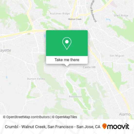 Mapa de Crumbl - Walnut Creek
