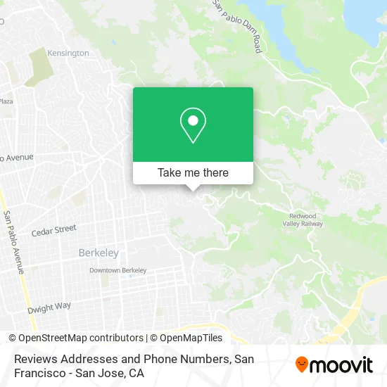 Mapa de Reviews Addresses and Phone Numbers