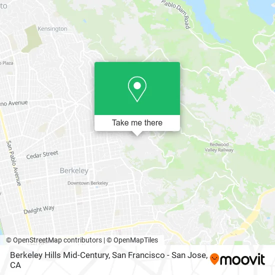Mapa de Berkeley Hills Mid-Century