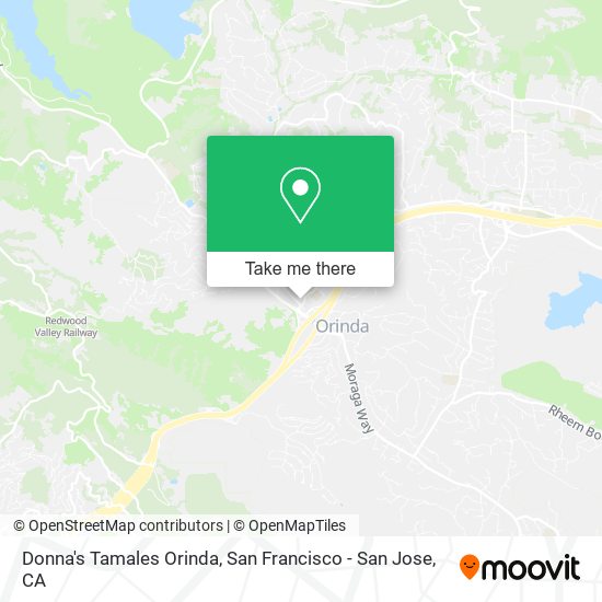Donna's Tamales Orinda map