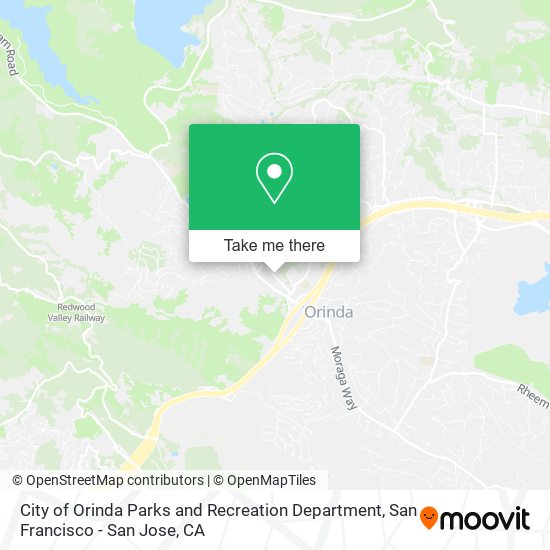 City of Orinda Parks and Recreation Department map