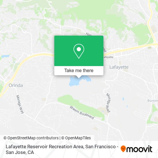 Lafayette Reservoir Recreation Area map