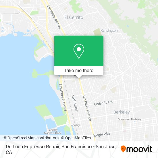 De Luca Espresso Repair map
