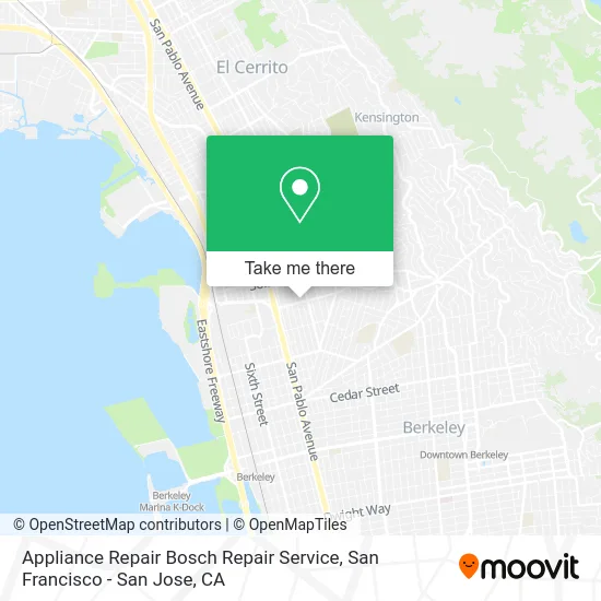 Appliance Repair Bosch Repair Service map
