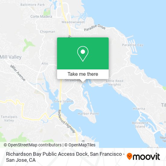 Mapa de Richardson Bay Public Access Dock