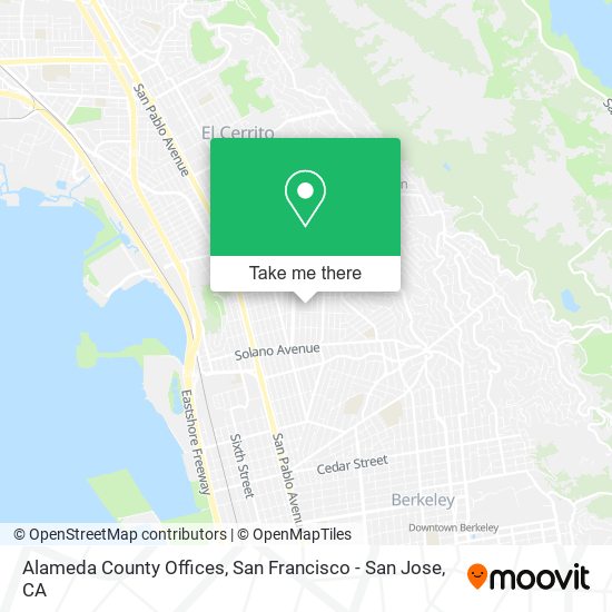 Alameda County Offices map