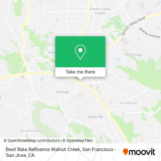 Best Rate Refinance Walnut Creek map