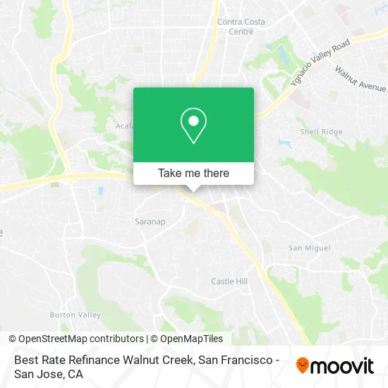 Mapa de Best Rate Refinance Walnut Creek