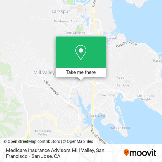 Medicare Insurance Advisors Mill Valley map