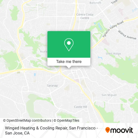 Mapa de Winged Heating & Cooling Repair