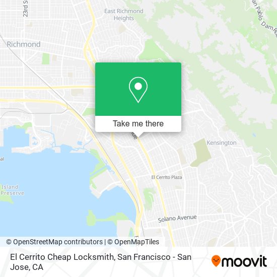El Cerrito Cheap Locksmith map