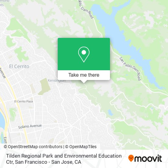 Tilden Regional Park and Environmental Education Ctr map