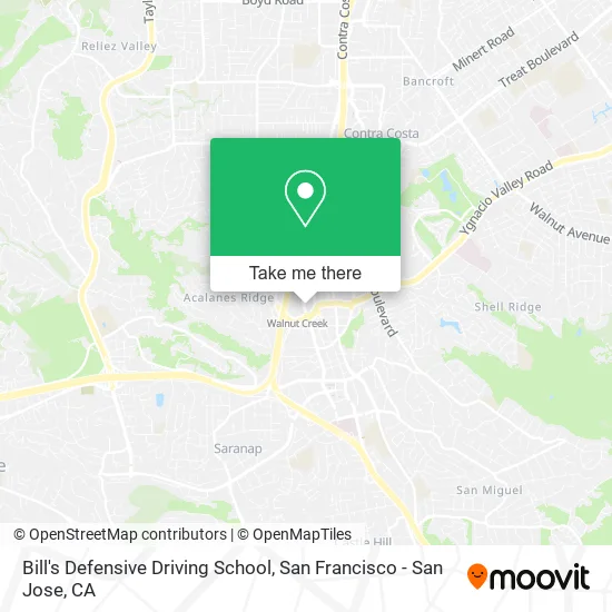 Bill's Defensive Driving School map