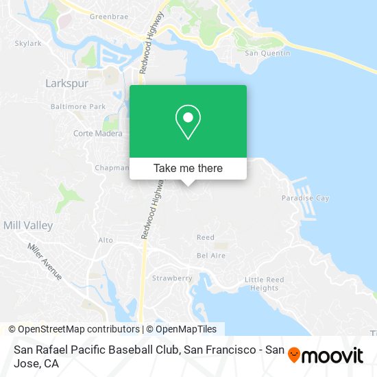 San Rafael Pacific Baseball Club map