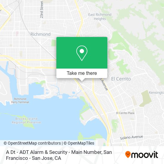A Dt - ADT Alarm & Security - Main Number map