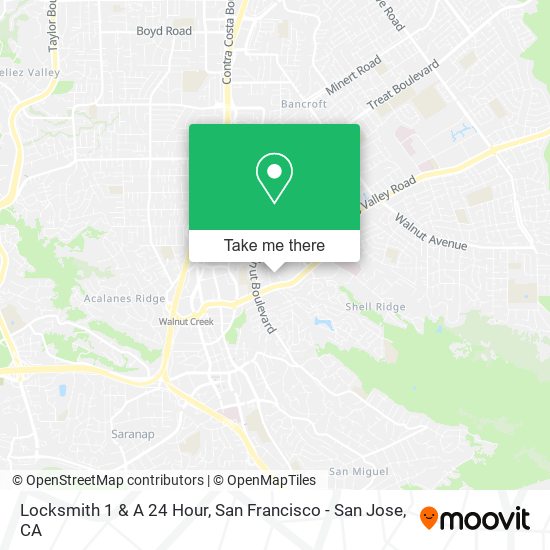 Locksmith 1 & A 24 Hour map