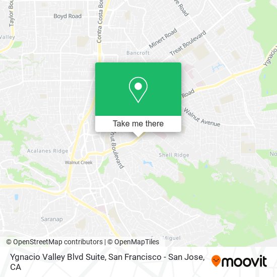 Mapa de Ygnacio Valley Blvd Suite