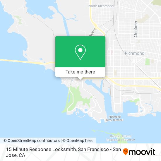 Mapa de 15 Minute Response Locksmith