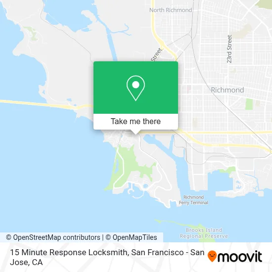 15 Minute Response Locksmith map