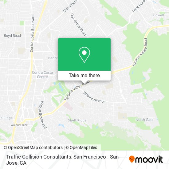 Mapa de Traffic Collision Consultants