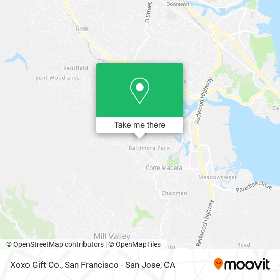 Mapa de Xoxo Gift Co.