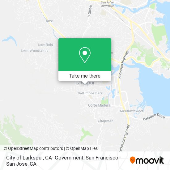 Mapa de City of Larkspur, CA- Government