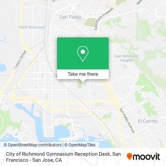 City of Richmond Gymnasium Reception Desk map