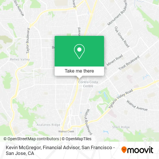 Mapa de Kevin McGregor, Financial Advisor