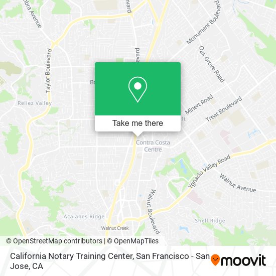 Mapa de California Notary Training Center