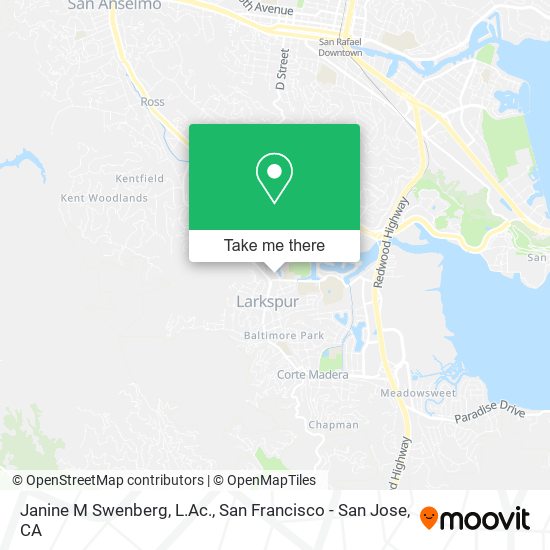 Janine M Swenberg, L.Ac. map