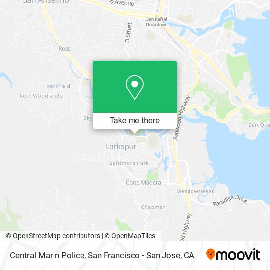 Central Marin Police map