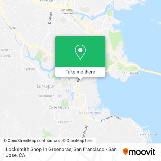 Mapa de Locksmith Shop In Greenbrae