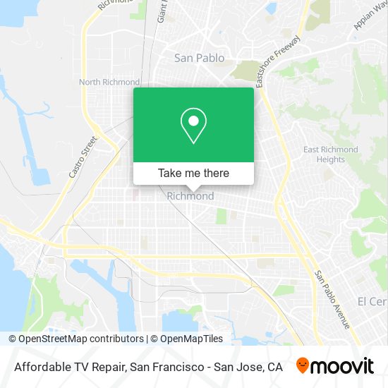 Affordable TV Repair map