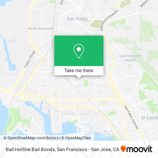 Mapa de Bail Hotline Bail Bonds