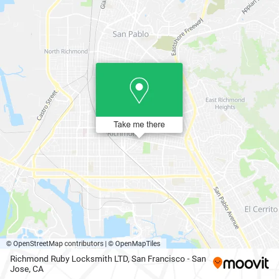 Mapa de Richmond Ruby Locksmith LTD
