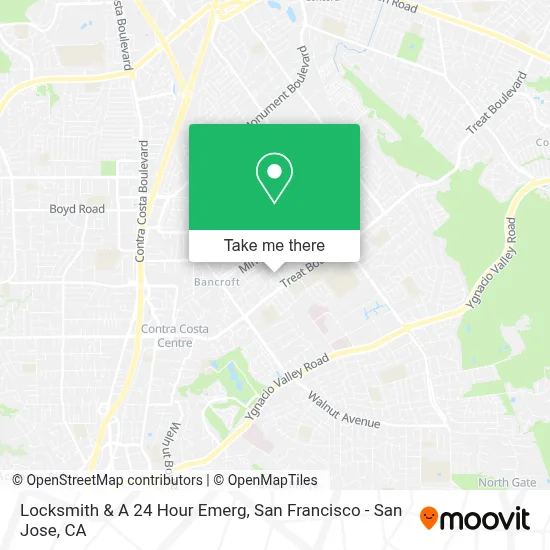 Locksmith & A 24 Hour Emerg map