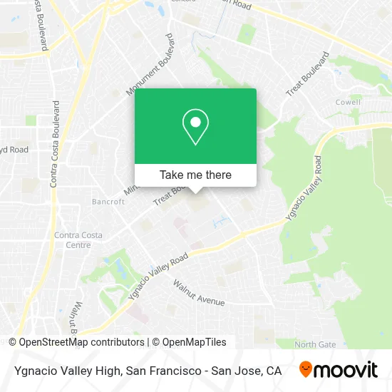 Ygnacio Valley High map
