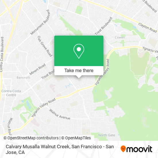 Calvary Musalla Walnut Creek map