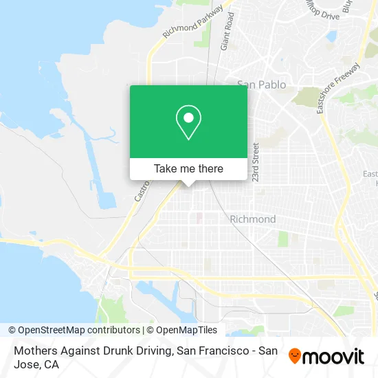 Mapa de Mothers Against Drunk Driving