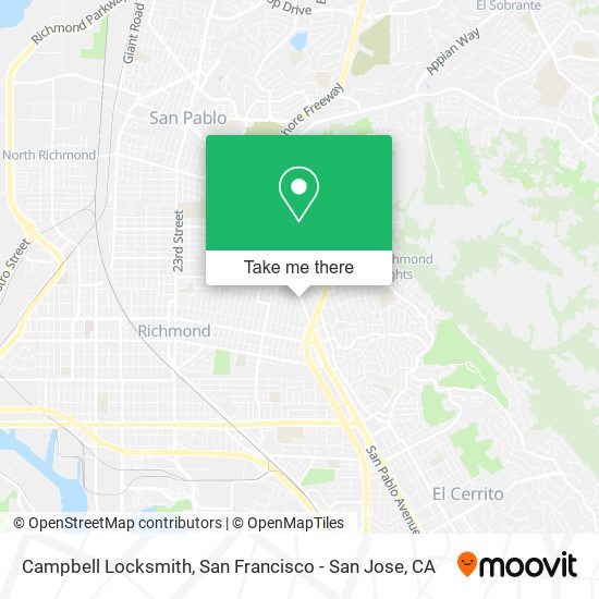 Campbell Locksmith map