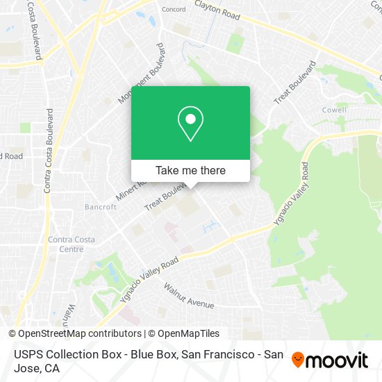 Mapa de USPS Collection Box - Blue Box
