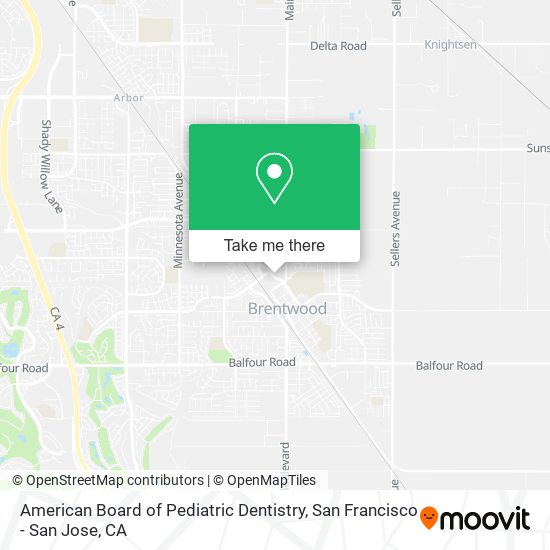 Mapa de American Board of Pediatric Dentistry