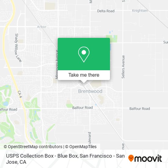 USPS Collection Box - Blue Box map